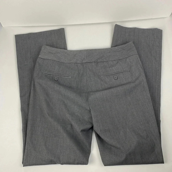 Gray mid rise slacks trouser straight leg formal office dress pants size6 - Picture 3 of 14
